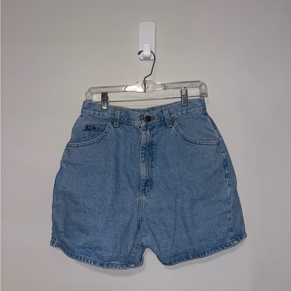 Lee Women's High Rise Blue Denim Shorts